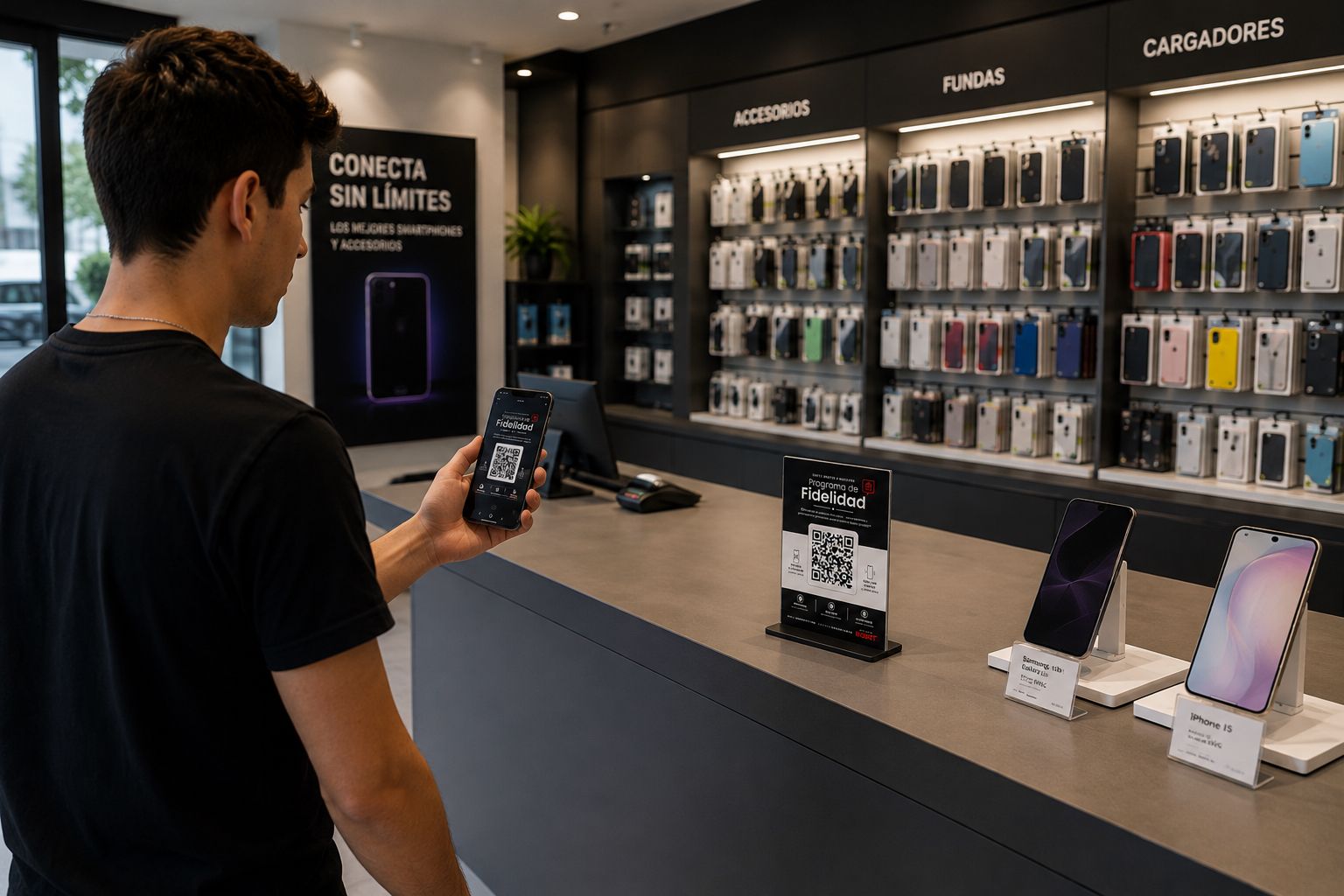 Programa de fidelización en una tienda de móviles